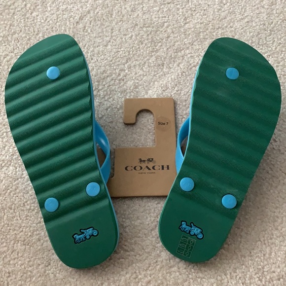 Coach Signature Flip-Flops - Picture 3 of 5
